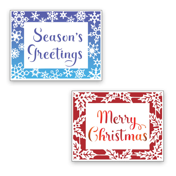 TCW6047 Layered A2 Holly Snowflake Frames Stencil