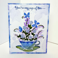 TCW6063 Layered A2 Cup of Tea Stencil