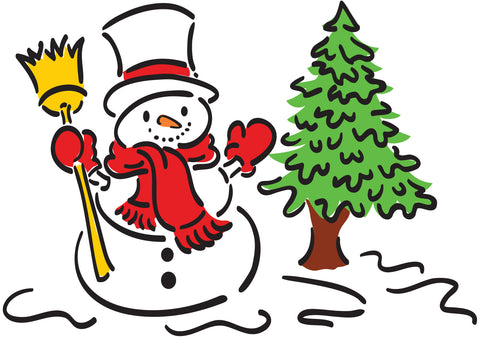 Toasty Snowman Layered Stencil