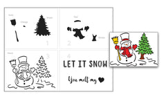 Toasty Snowman Card Kit with 2 ounce jars of Stencil Butter