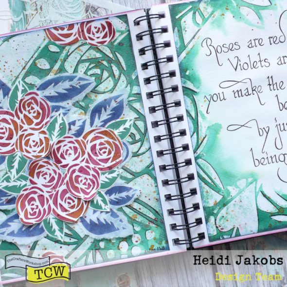 How to create a fun layered art journal page using different techniques