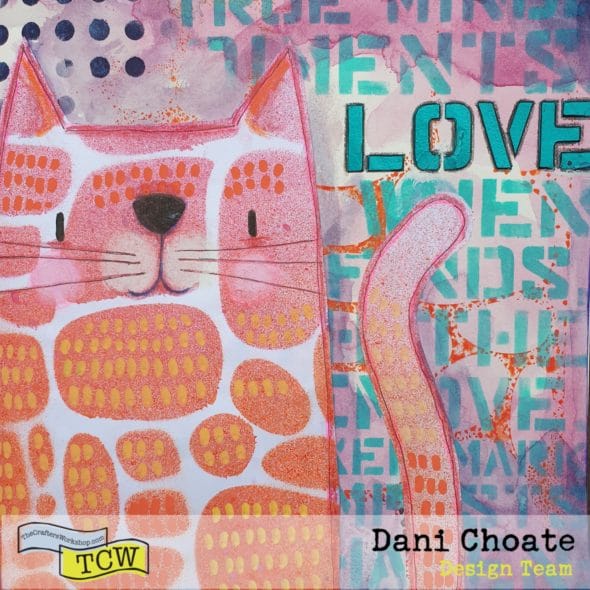 Stencil Cats - Love Cats YCW834 Stone Increase